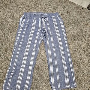 Old Navy Navy and White Patterned Pants